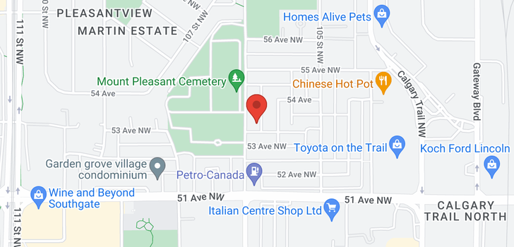 map of 5317 106 ST NW